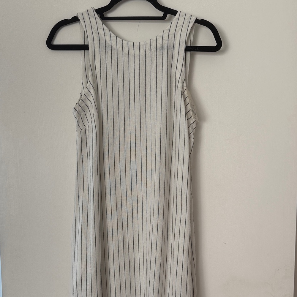A New Day Black and White Striped Midi Dress NWT XS